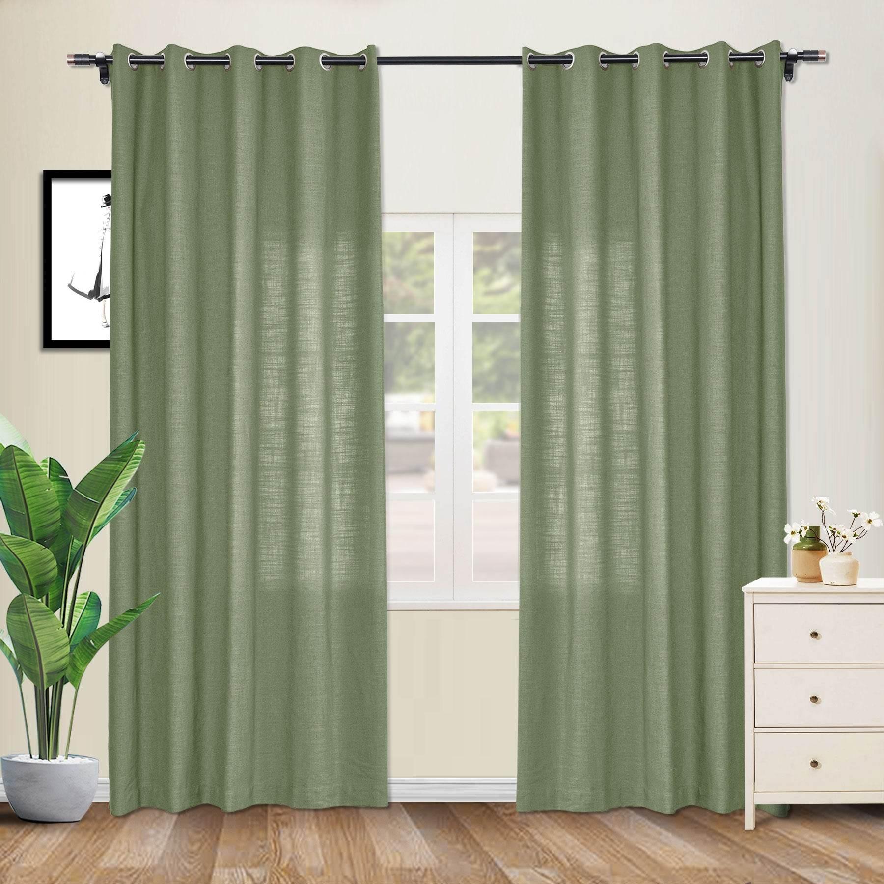 1908 Linen Blend Breathable & Natural Curtain Nickle Grommet - Cololeaf -- #1 Beige White