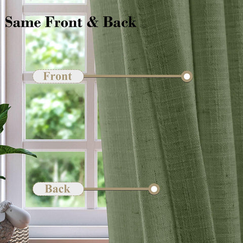1908 Linen Blend Breathable & Natural Curtain Nickle Grommet - Cololeaf -- #1 Beige White