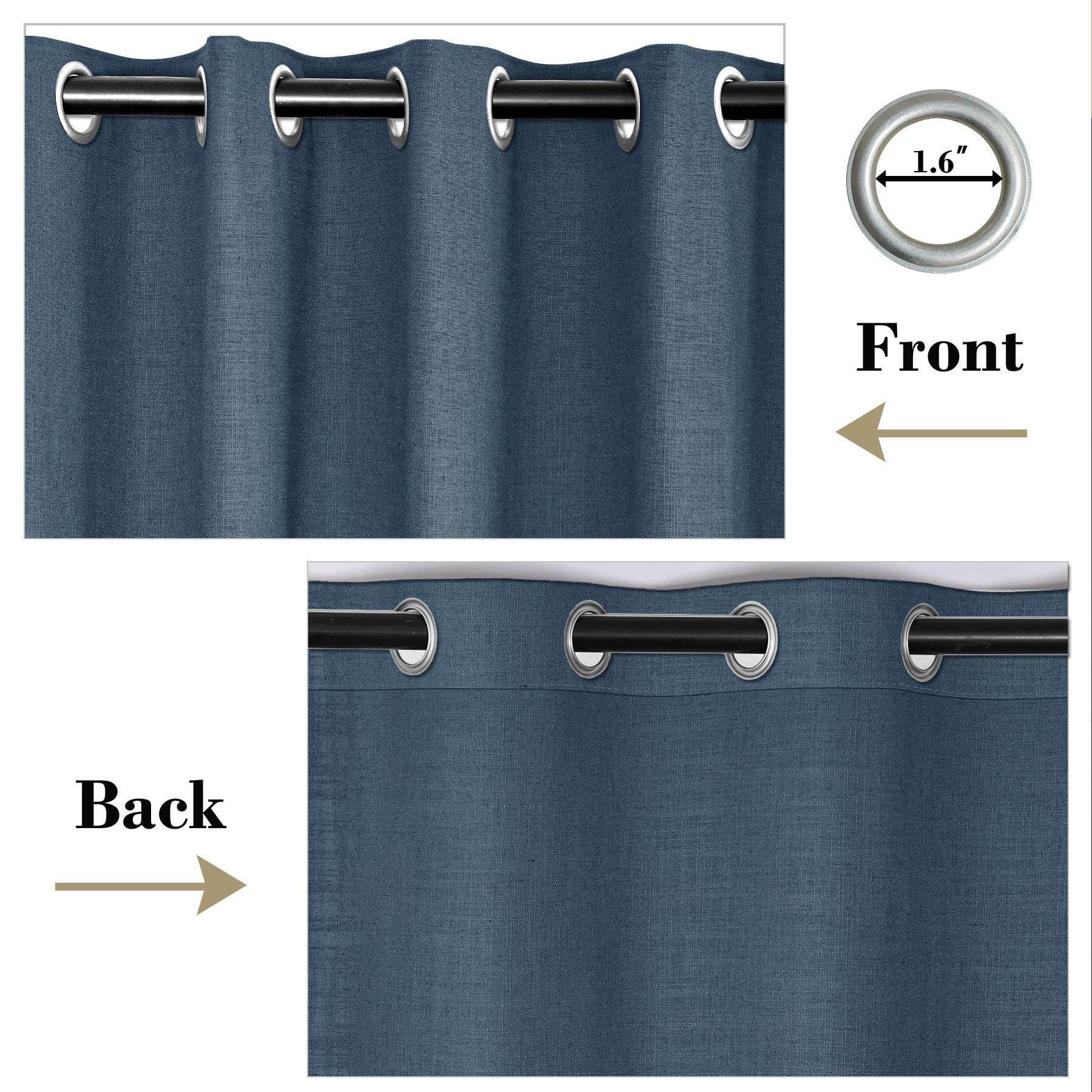 1908 Linen Blend Breathable & Natural Curtain Nickle Grommet - Cololeaf -- #1 Beige White