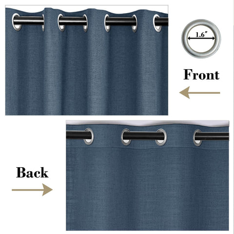 1908 Linen Blend Breathable & Natural Curtain Nickle Grommet - Cololeaf -- #1 Beige White
