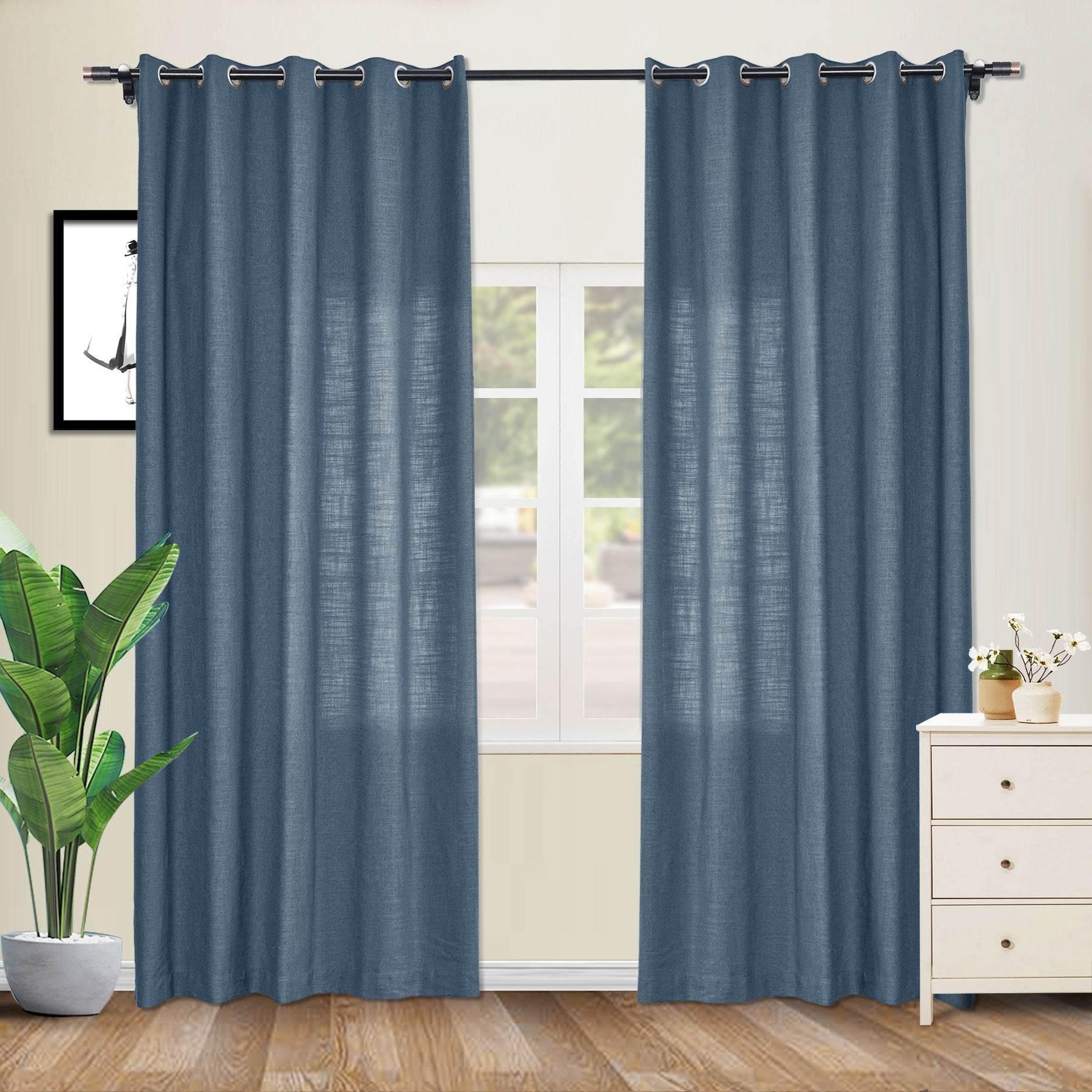 1908 Linen Blend Breathable & Natural Curtain Nickle Grommet - Cololeaf -- #1 Beige White