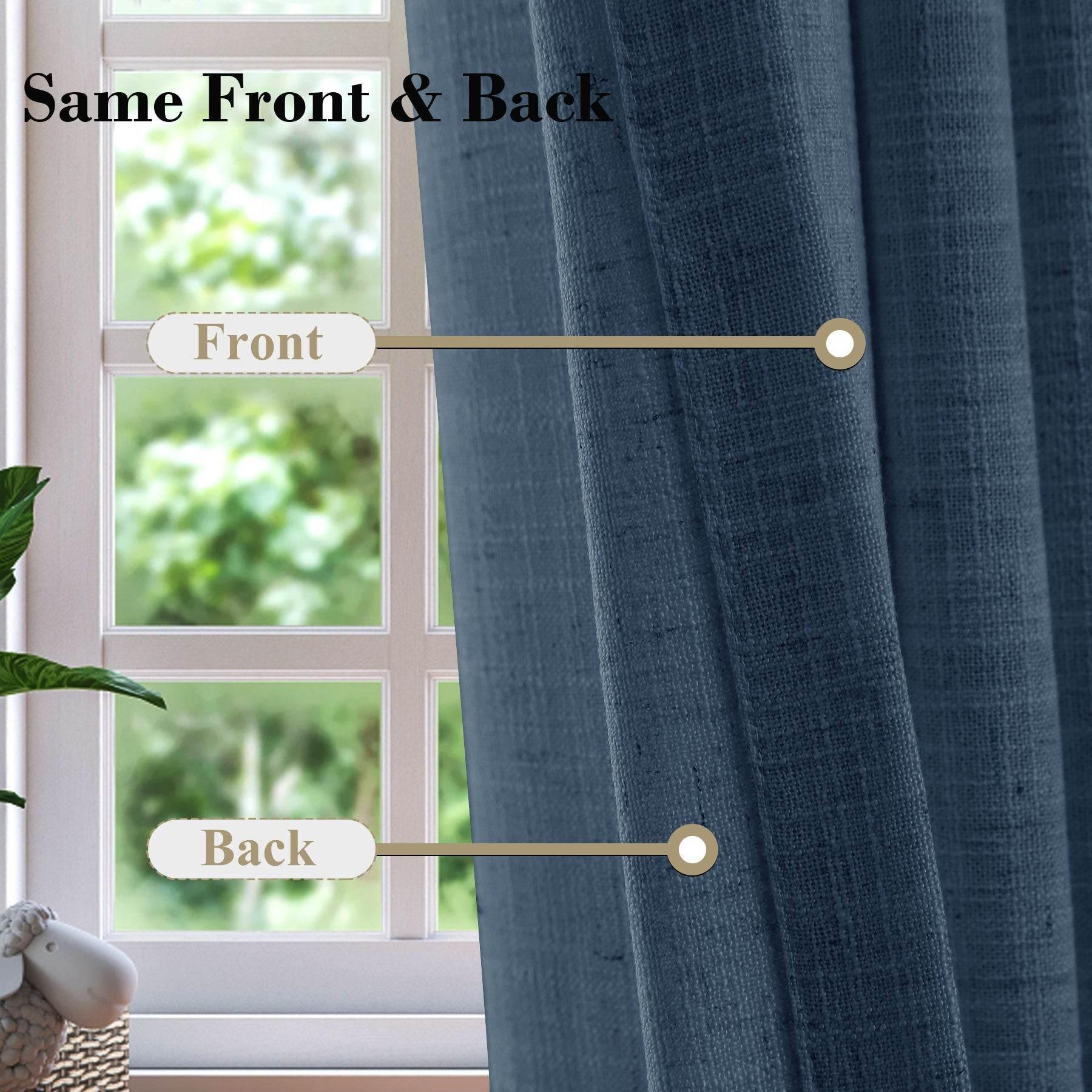 1908 Linen Blend Breathable & Natural Curtain Nickle Grommet - Cololeaf -- #1 Beige White