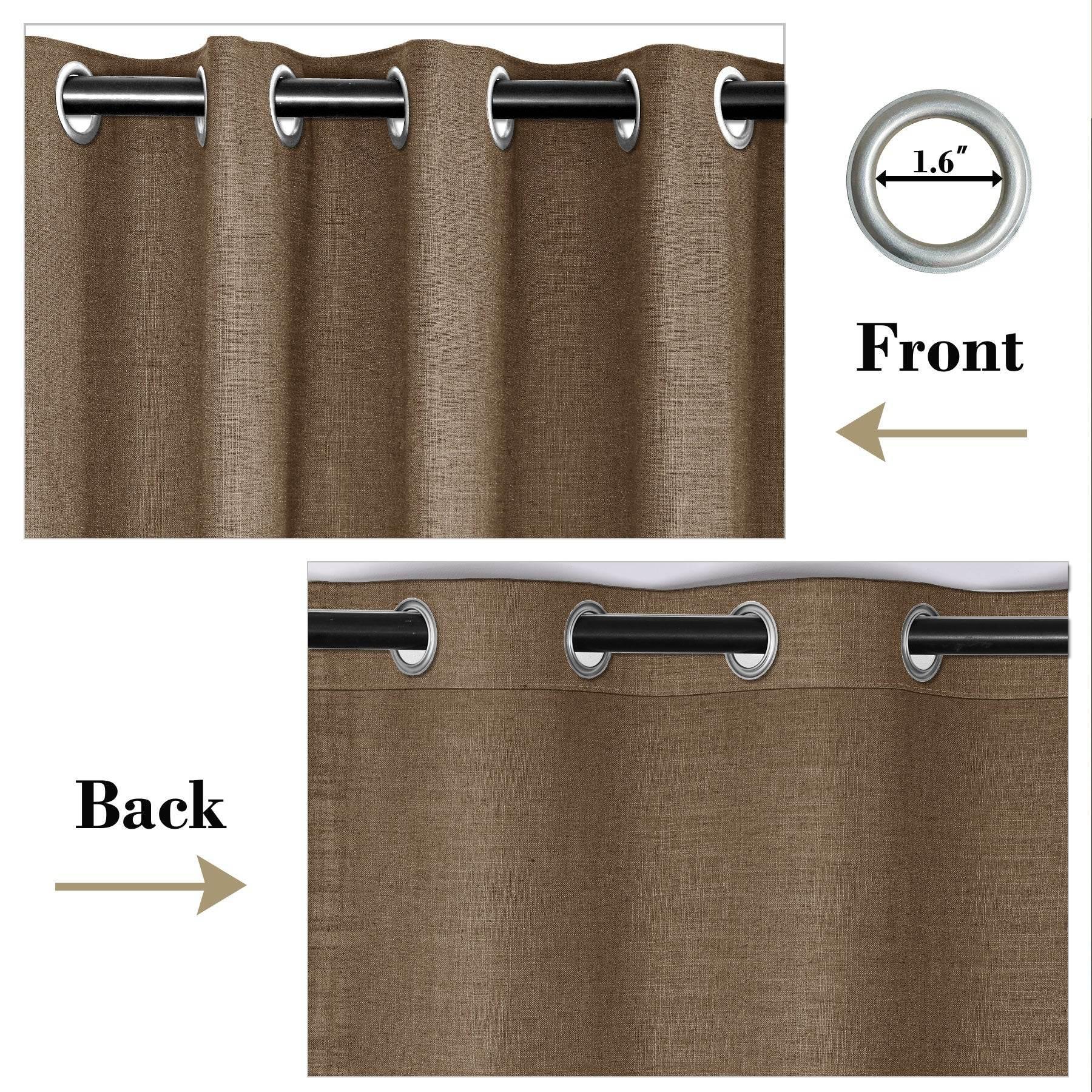1908 Linen Blend Breathable & Natural Curtain Nickle Grommet - Cololeaf -- #1 Beige White
