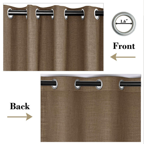 1908 Linen Blend Breathable & Natural Curtain Nickle Grommet - Cololeaf -- #1 Beige White