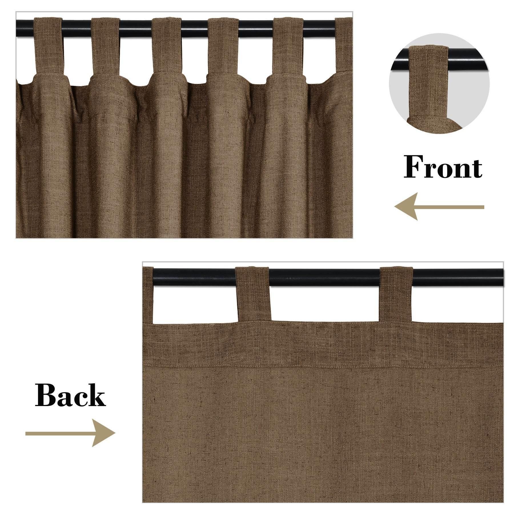 1908 Linen Blend Breathable & Natural Curtain Tab Top - Cololeaf -- #1 Beige White