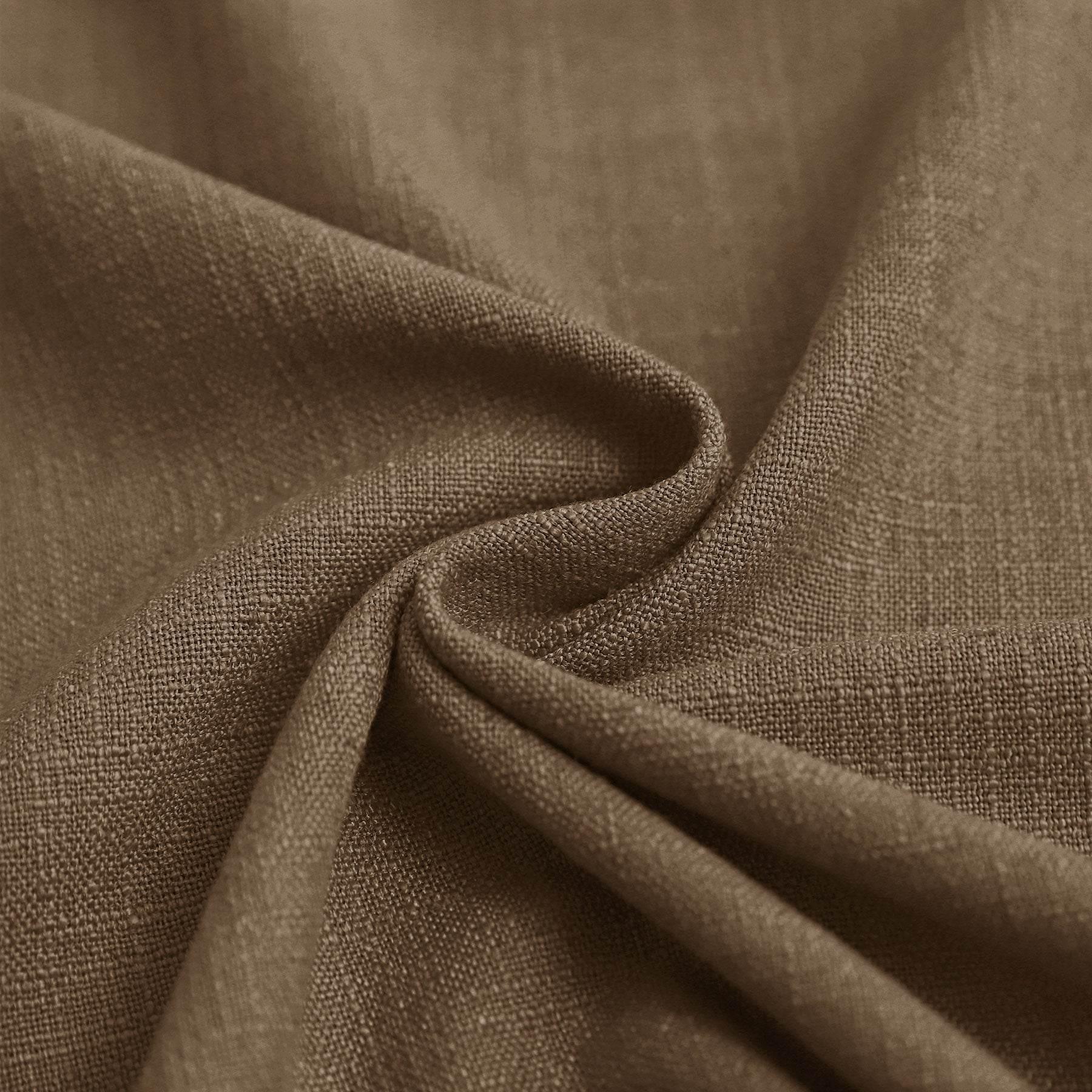 1908 Linen Blend Breathable & Natural Curtain Tab Top - Cololeaf -- #9 Rust Brown