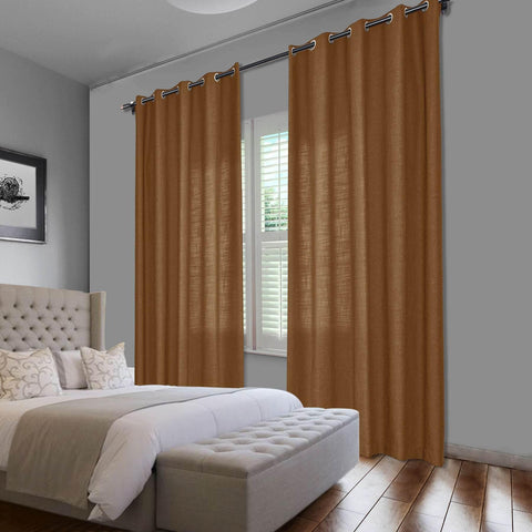 1908 Linen Blend Breathable & Natural Curtain Nickle Grommet - Cololeaf -- #1 Beige White