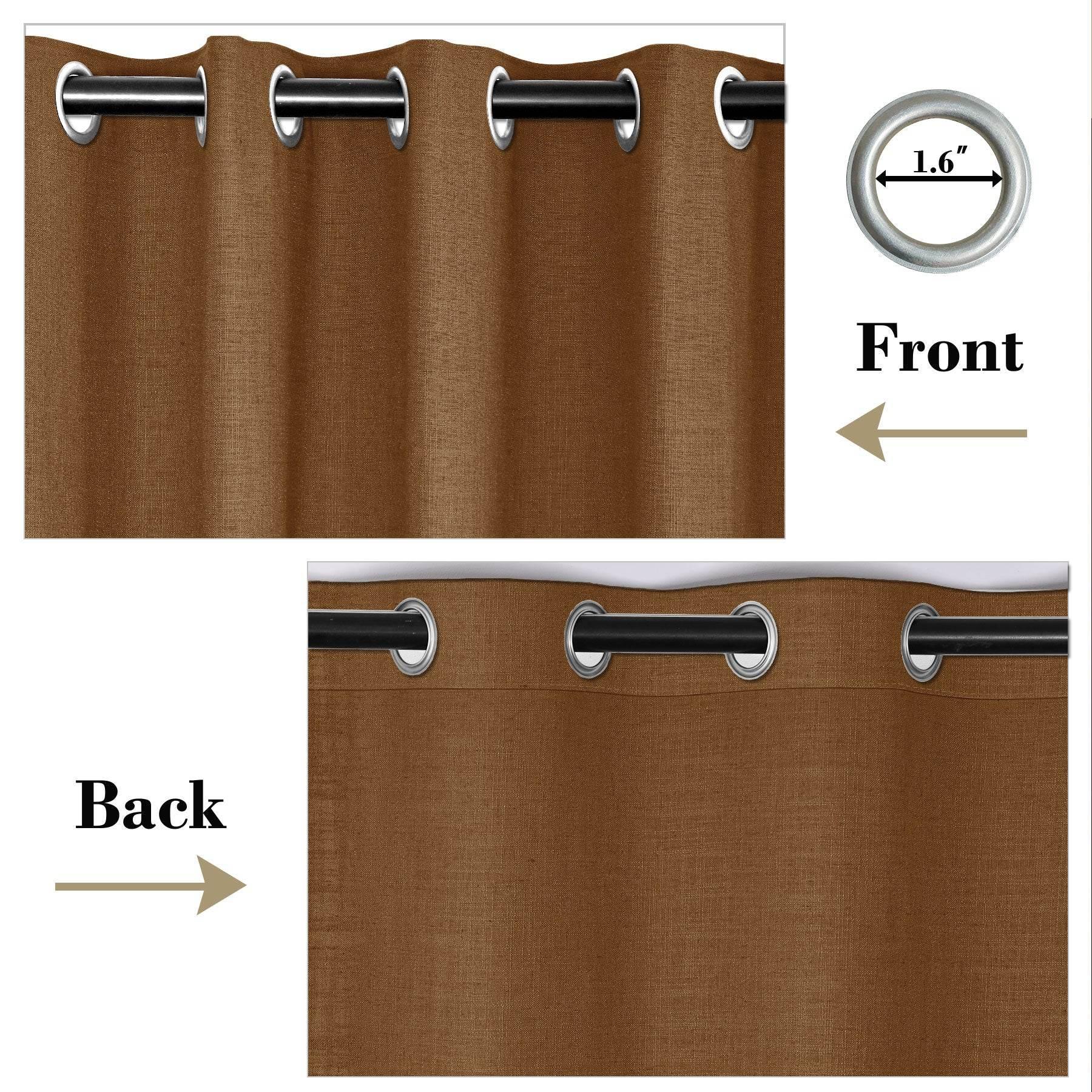 1908 Linen Blend Breathable & Natural Curtain Nickle Grommet - Cololeaf -- #1 Beige White