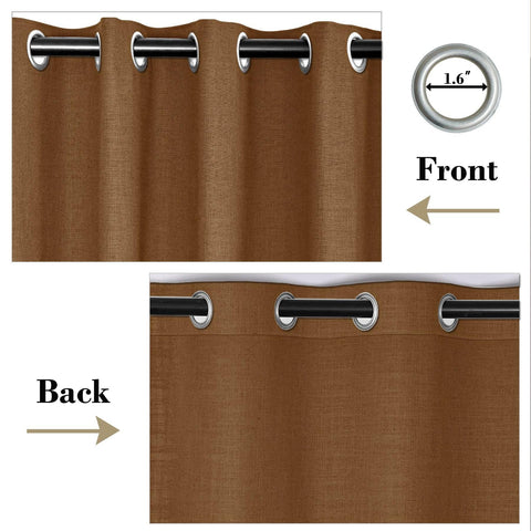 1908 Linen Blend Breathable & Natural Curtain Nickle Grommet - Cololeaf -- #1 Beige White