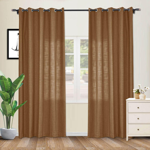 1908 Linen Blend Breathable & Natural Curtain Nickle Grommet - Cololeaf -- #1 Beige White