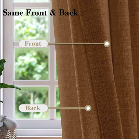 1908 Linen Blend Breathable & Natural Curtain Nickle Grommet - Cololeaf -- #1 Beige White