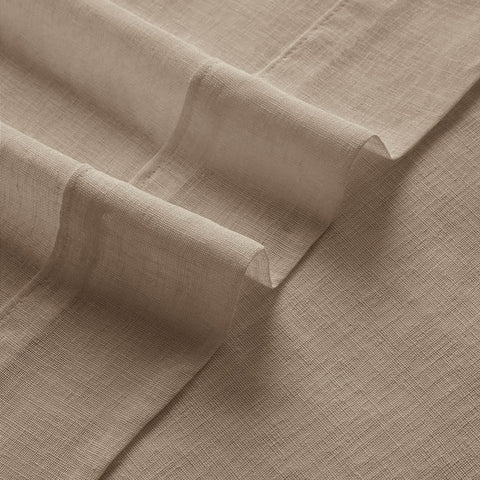 B01 Linen Textured Airy Sheer Curtain Pinch Pleat - Cololeaf -- #30 Light Grey