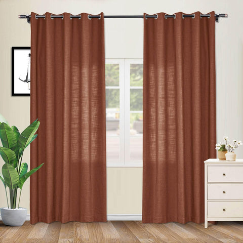1908 Linen Blend Breathable & Natural Curtain Nickle Grommet - Cololeaf -- #1 Beige White