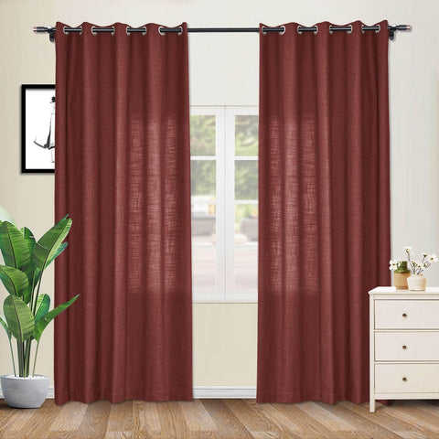 1908 Linen Blend Breathable & Natural Curtain Nickle Grommet - Cololeaf -- #1 Beige White