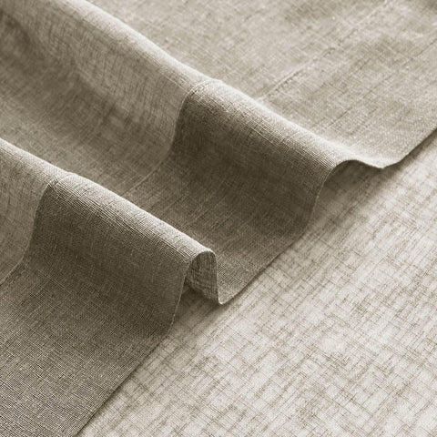 B01 Linen Textured Airy Sheer Curtain Pinch Pleat - Cololeaf -- #30 Light Grey
