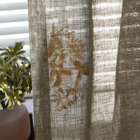 B01 Linen Textured Airy Sheer Curtain Grommet - Cololeaf -- #30 Light Grey