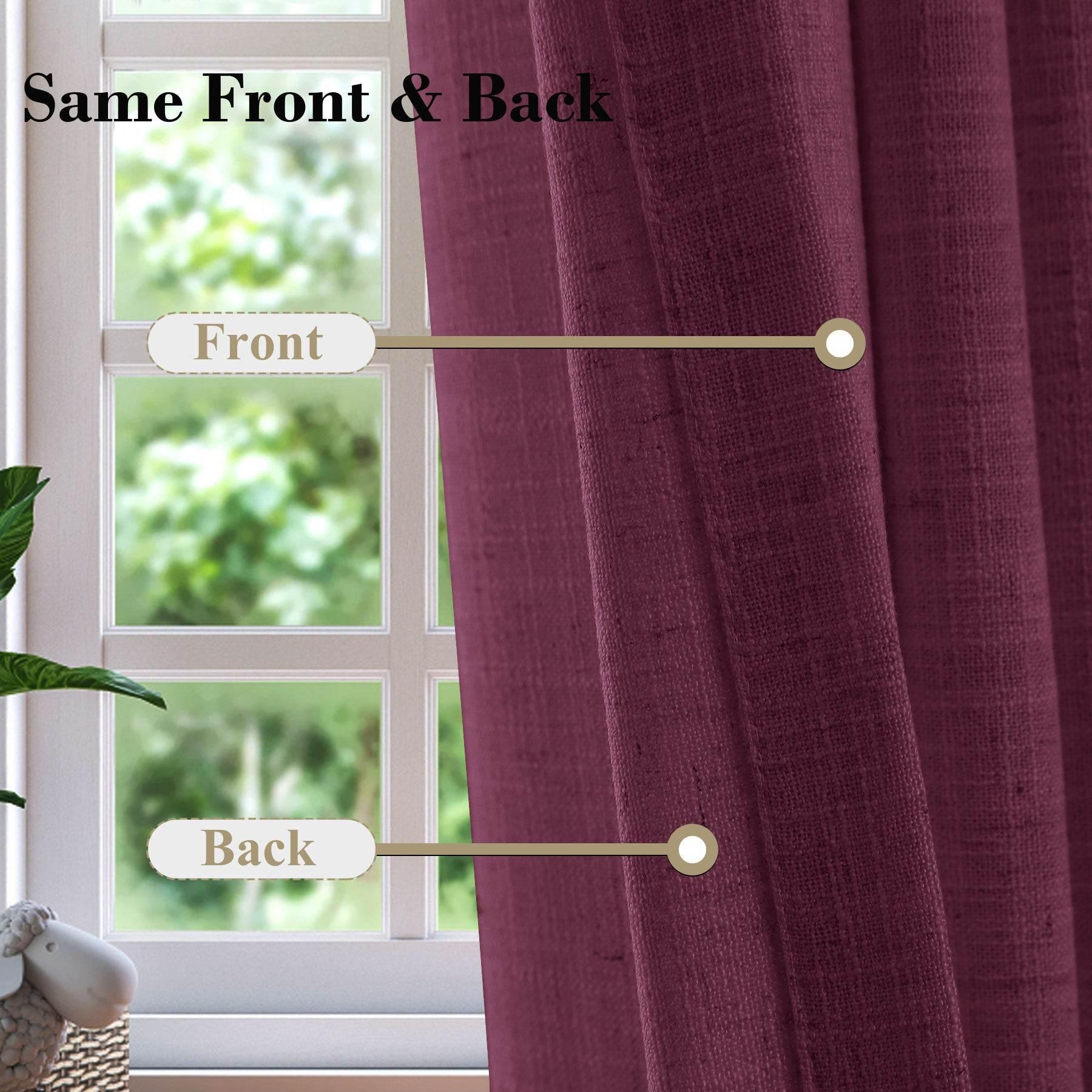 1908 Linen Blend Breathable & Natural Curtain Tab Top - Cololeaf -- #1 Beige White