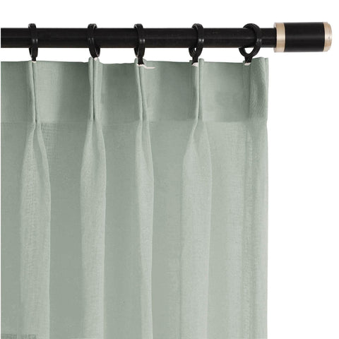 B01 Linen Textured Airy Sheer Curtain Pinch Pleat - Cololeaf -- #30 Light Grey