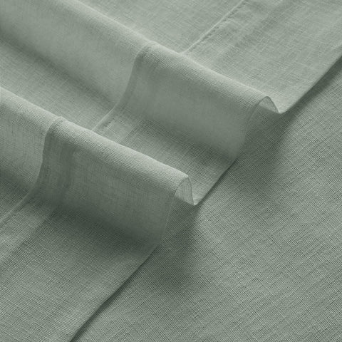 B01 Linen Textured Airy Sheer Curtain Pinch Pleat - Cololeaf -- #30 Light Grey