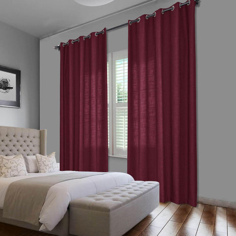 1908 Linen Blend Breathable & Natural Curtain Nickle Grommet - Cololeaf -- #1 Beige White