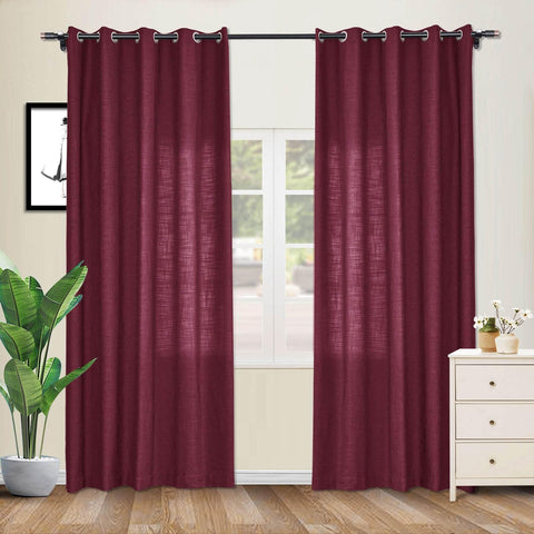 1908 Linen Blend Breathable & Natural Curtain Nickle Grommet - Cololeaf -- #1 Beige White