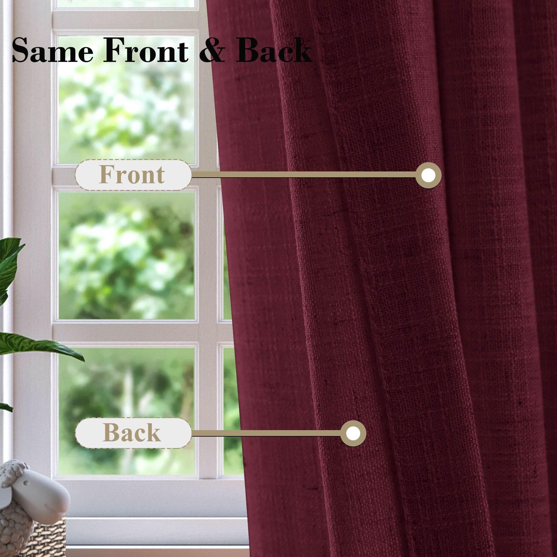 1908 Linen Blend Breathable & Natural Curtain Nickle Grommet - Cololeaf -- #1 Beige White