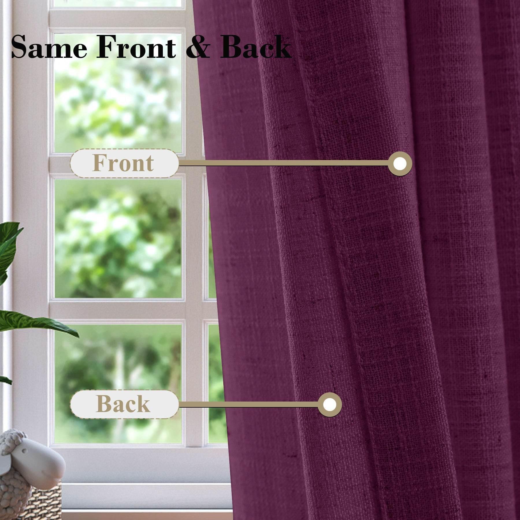 1908 Linen Blend Breathable & Natural Curtain Nickle Grommet - Cololeaf -- #1 Beige White