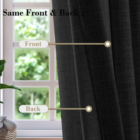 1908 Linen Blend Breathable & Natural Curtain Nickle Grommet - Cololeaf -- #1 Beige White
