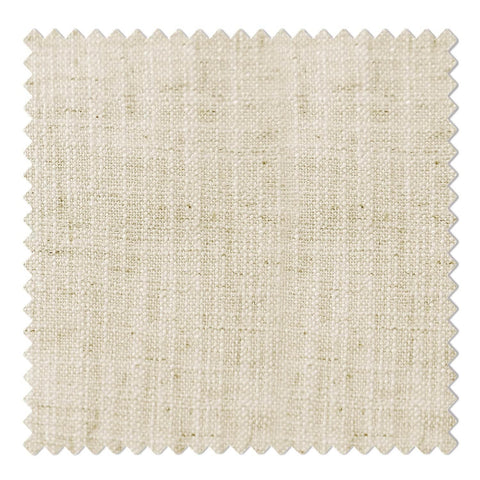 1908 Linen Blend Unlined Breathable & Natural Curtain Pinch Pleat with Trim Border - Cololeaf -- #3 Sand Beige