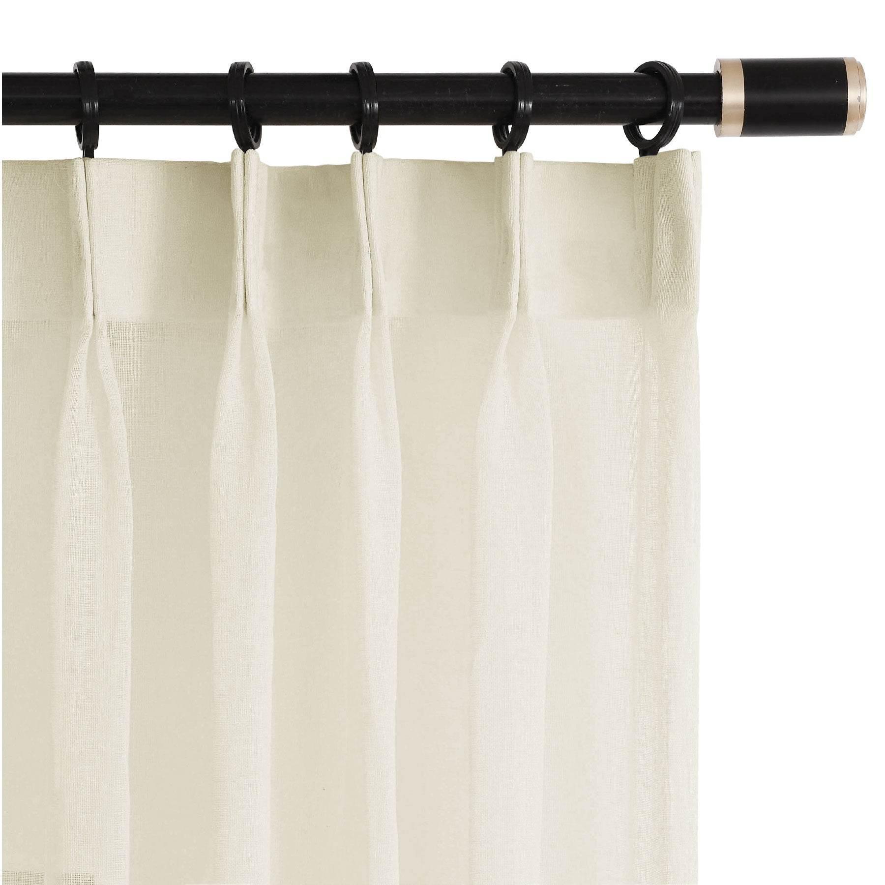 B01 Linen Textured Airy Sheer Curtain Pinch Pleat - Cololeaf -- #30 Light Grey