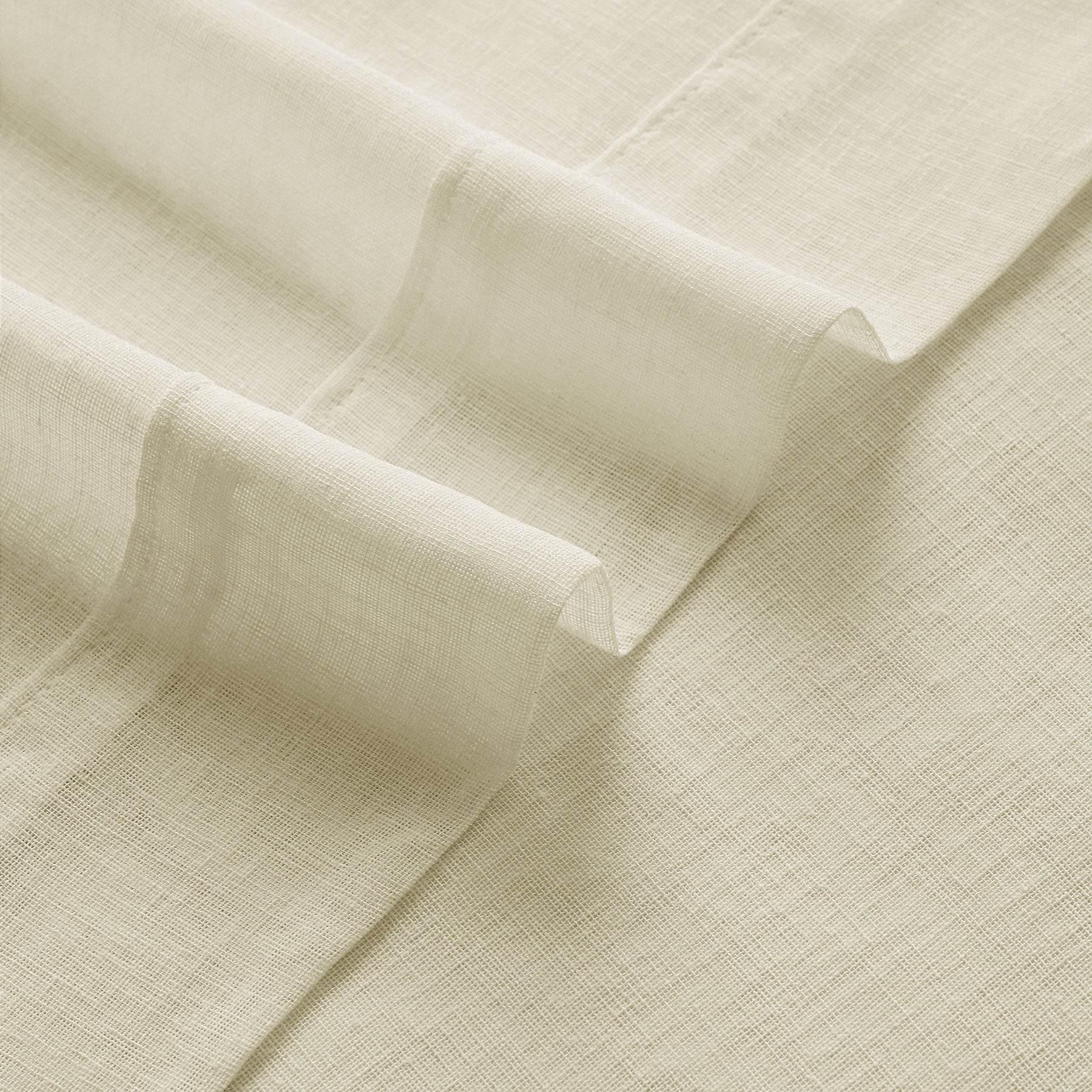 B01 Linen Textured Airy Sheer Curtain Pinch Pleat - Cololeaf -- #30 Light Grey
