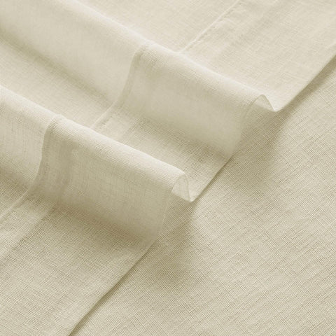 B01 Linen Textured Airy Sheer Curtain Grommet - Cololeaf -- #30 Light Grey