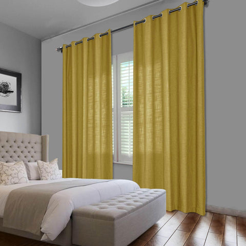 1908 Linen Blend Breathable & Natural Curtain Nickle Grommet - Cololeaf -- #1 Beige White