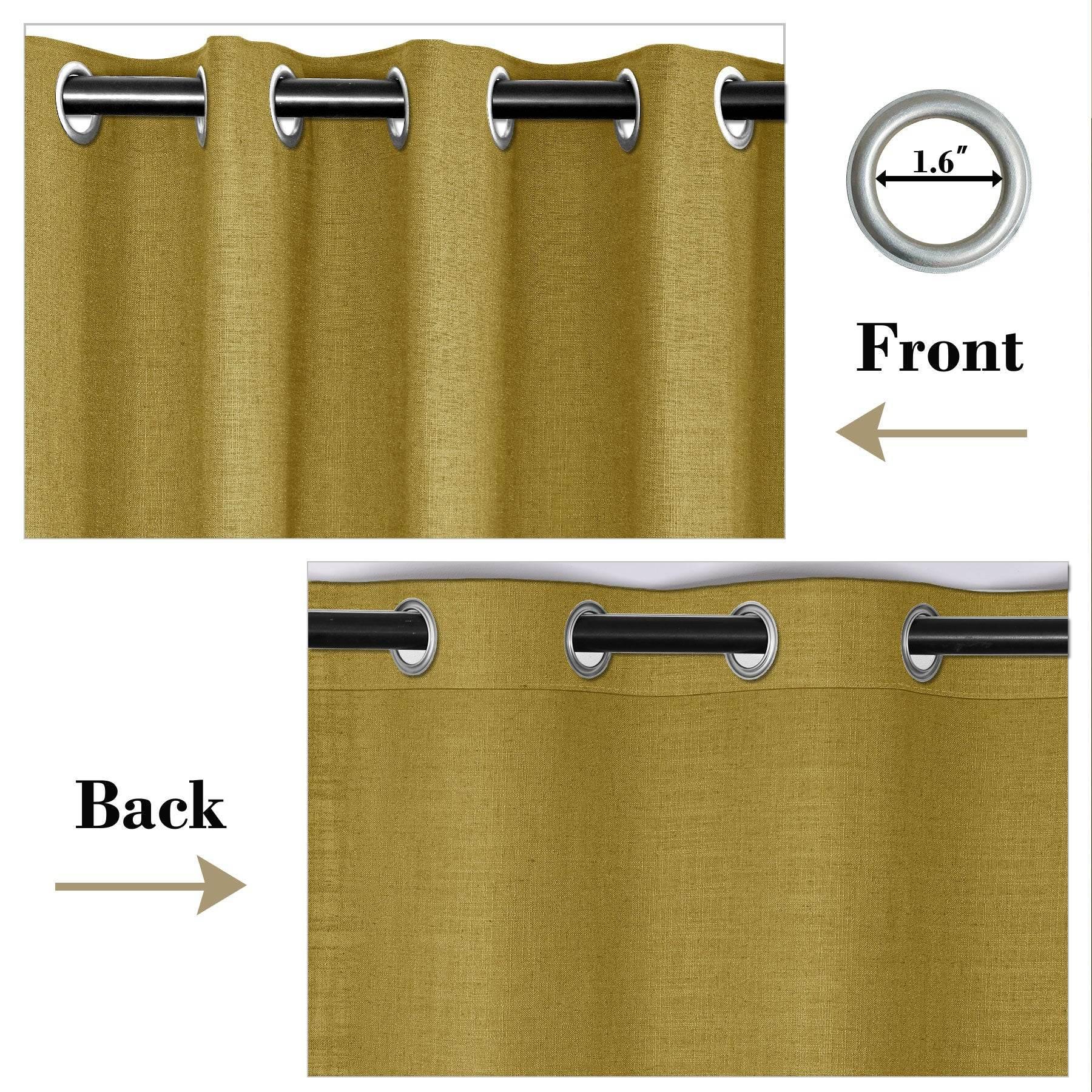 1908 Linen Blend Breathable & Natural Curtain Nickle Grommet - Cololeaf -- #1 Beige White