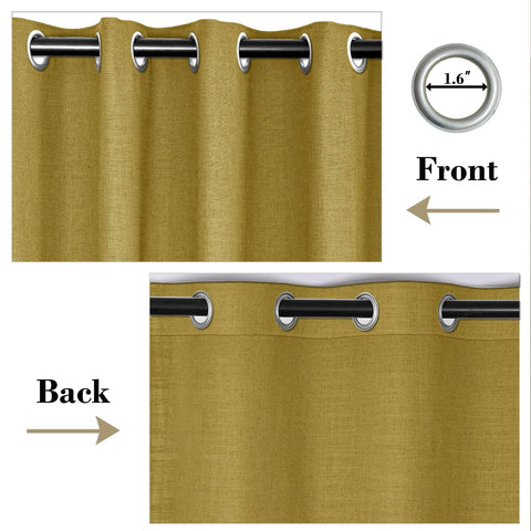 1908 Linen Blend Breathable & Natural Curtain Nickle Grommet - Cololeaf -- #1 Beige White