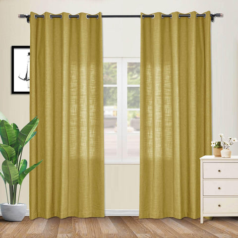 1908 Linen Blend Breathable & Natural Curtain Nickle Grommet - Cololeaf -- #1 Beige White