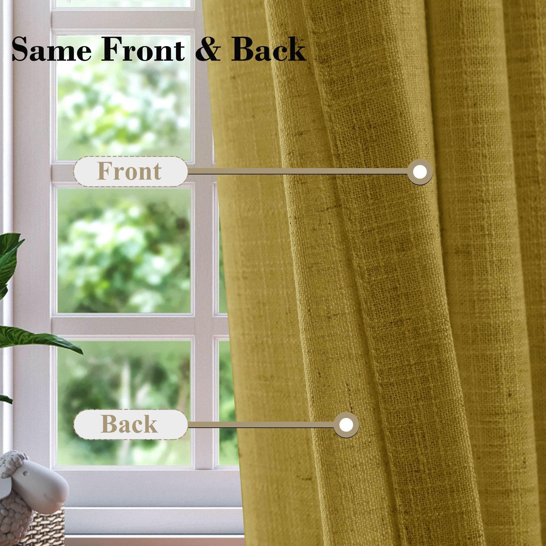 1908 Linen Blend Breathable & Natural Curtain Nickle Grommet - Cololeaf -- #1 Beige White