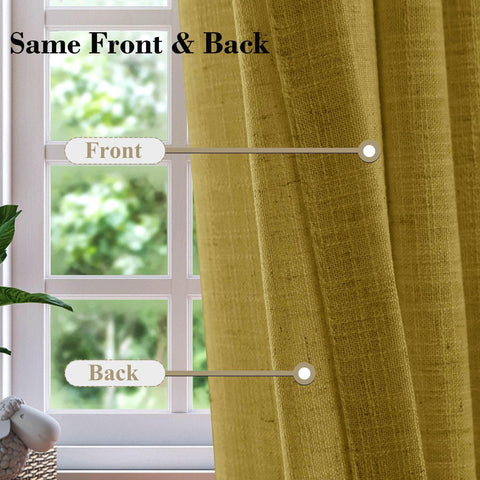 1908 Linen Blend Breathable & Natural Curtain Nickle Grommet - Cololeaf -- #1 Beige White