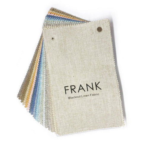 Frank Fabric Sample Book, 90-95% Blackout - Linen Blend, 375 gsm - Cololeaf -- 