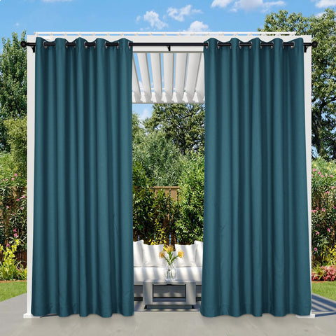 Thalia Linen Blend Outdoor Curtain Custom Made 1 Panel