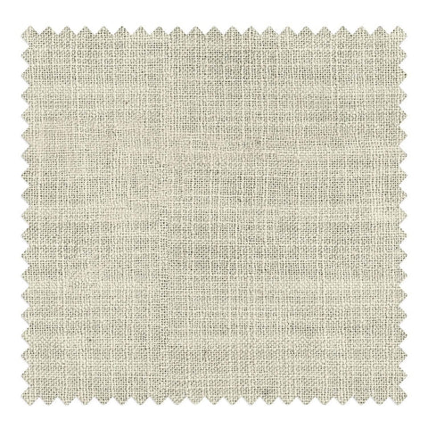 1908 Linen Blend Unlined Breathable & Natural Curtain Pinch Pleat with Trim Border - Cololeaf -- #4 Light Kahki