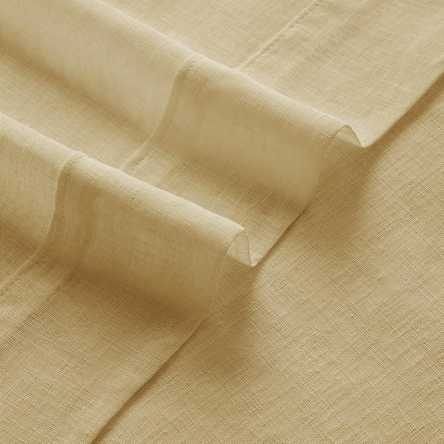 B01 Linen Textured Airy Sheer Curtain Pinch Pleat - Cololeaf -- #30 Light Grey