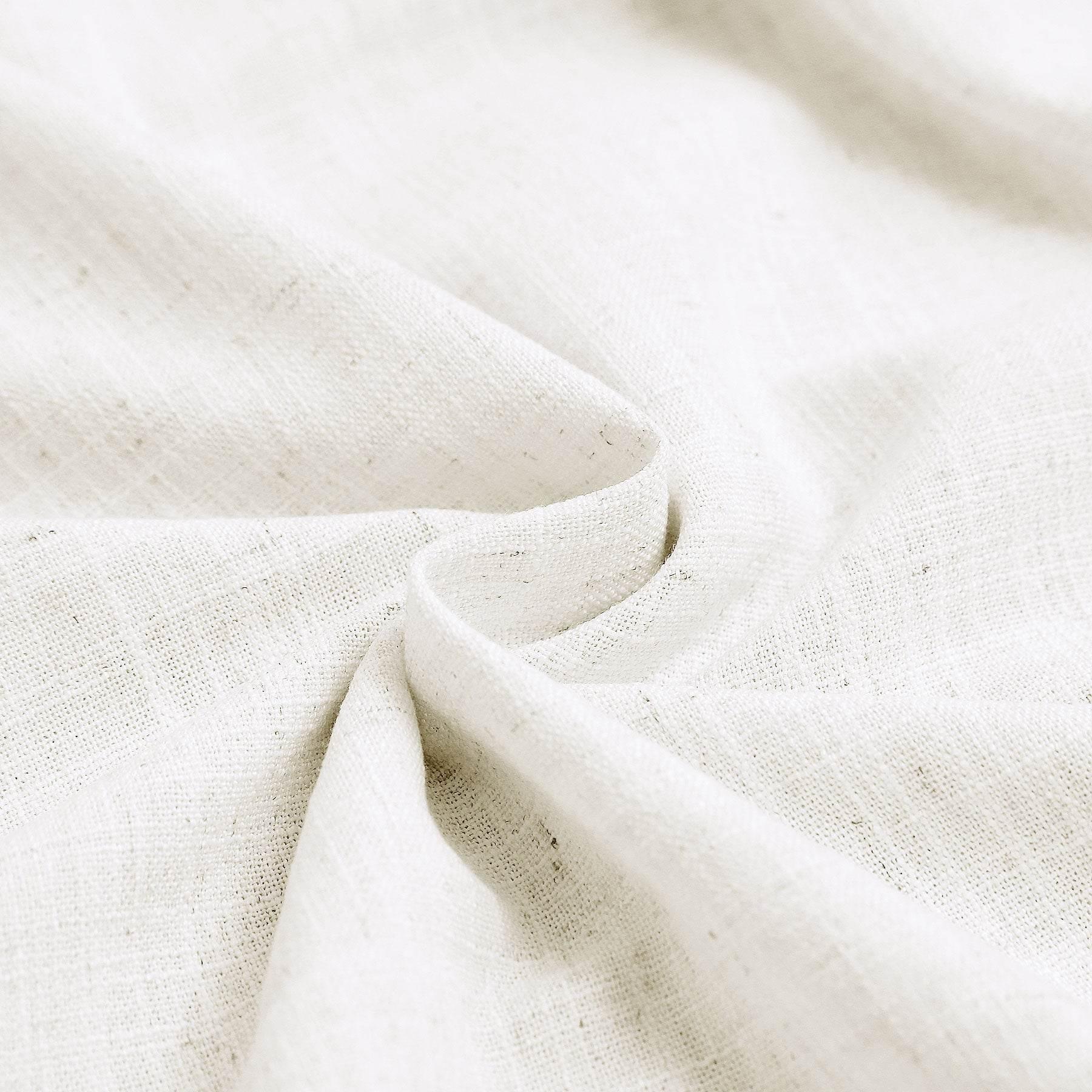 1908 Linen Blend Breathable & Natural Curtain Tab Top - Cololeaf -- #2 Ivory White
