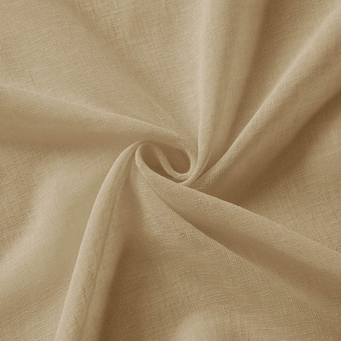 B01 Linen Textured Airy Sheer Curtain Pinch Pleat - Cololeaf -- #5 Light Taupe