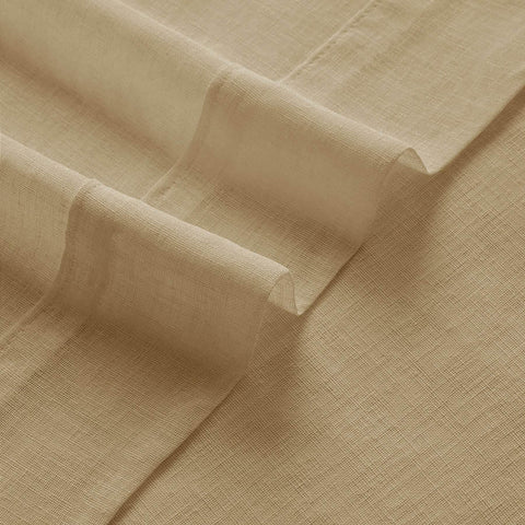 B01 Linen Textured Airy Sheer Curtain Pinch Pleat - Cololeaf -- #30 Light Grey