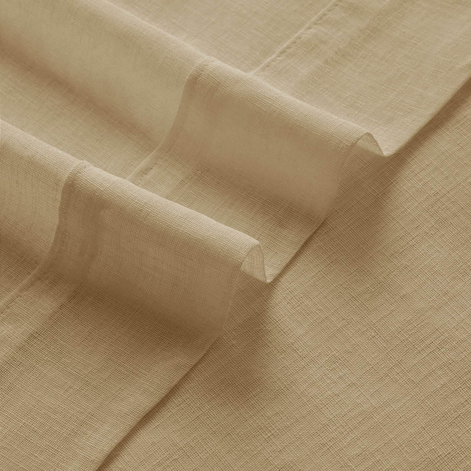 B01 Linen Textured Airy Sheer Curtain Grommet - Cololeaf -- #30 Light Grey