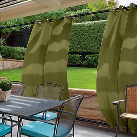 Rose Outdoor Curtains Waterproof Thermal Insulated Blackout Grommets At The Top and Bottom 1 Panel