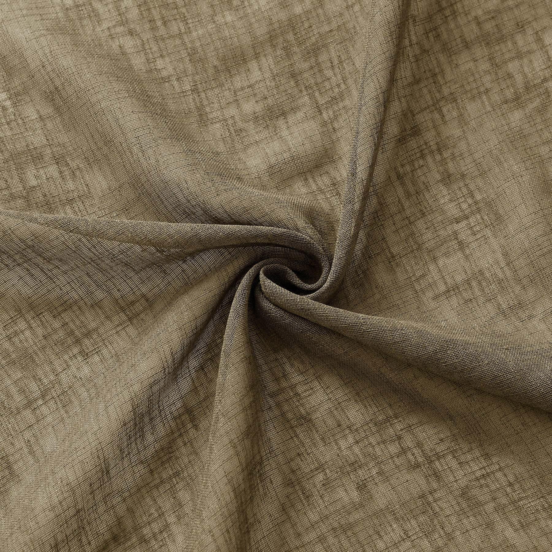 B01 Linen Textured Airy Sheer Curtain Grommet - Cololeaf -- #6 Gravel