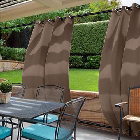 Rose Outdoor Curtains Waterproof Thermal Insulated Blackout Grommets At The Top and Bottom 1 Panel