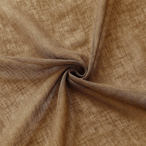 B01 Linen Textured Airy Sheer Curtain Grommet - Cololeaf -- #7 Light Brown